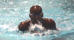 Satterfield led the Garnet in the 400-yard medley relay.