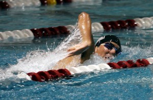 Senior Stephen Shymon swept the 500- and 1000-yard freestyle Saturday afternoon vs. Dickinson.