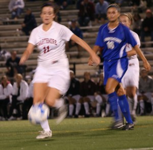 Senior DeLorme scored her first goal of the season.