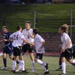 Both Morgan Langley (24, left) and Sterngold (center) found the back of the net.