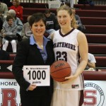 Kathryn Stockbower became the seventh player in Swarthmore College history to reach 1000 points. 