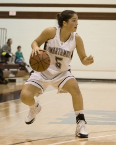 Sophomore Genny Pezzola finished with 10 points for the Garnet.
