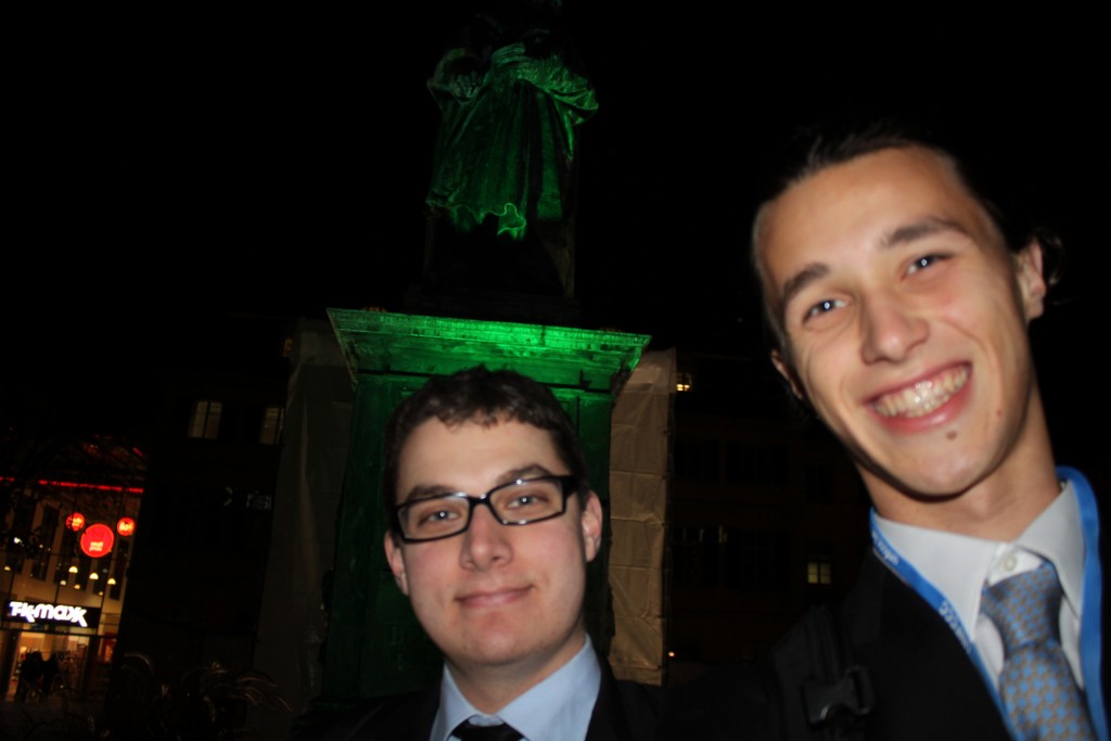 Kyle and I at the Beethoven statue in downtown Bonn.