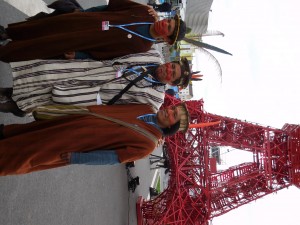 Peruvian Indigenous group before their side event talk on adaptation and mitigation in the Amazon