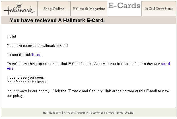 Fake Hallmark Card