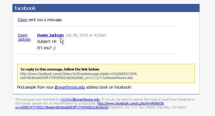 Is This Facebook Email a Fake?