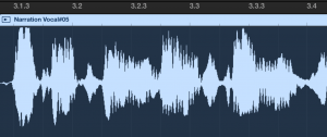 Garageband vocal waveform