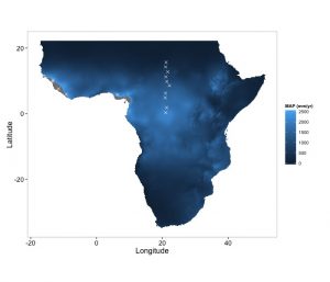 R Studio map of data example