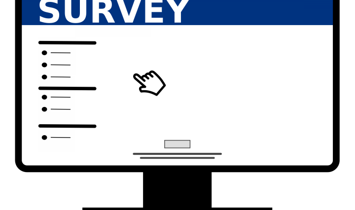 Computer with online survey