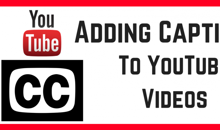 Adding caption to YouTube Videos with YouTube logo on top on closed caption symbol