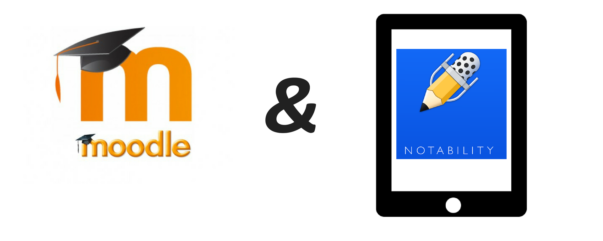 Moodle and Notability logo