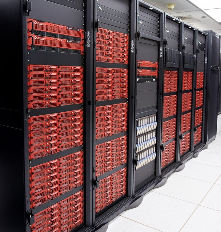 A photo of a high performance computing system from Advanced Clustering Technologies