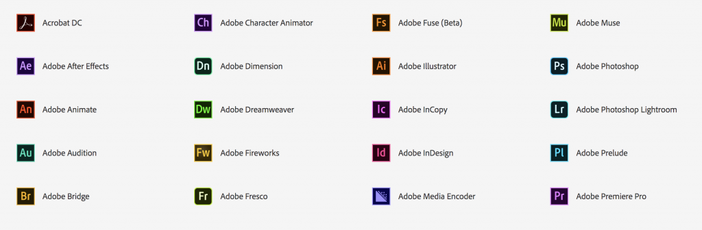 Adobe Creative Cloud apps image, page 1