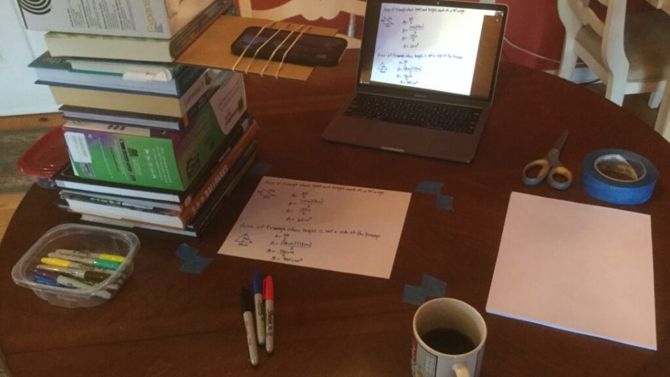Picture of a smart phone being used as a document camera.