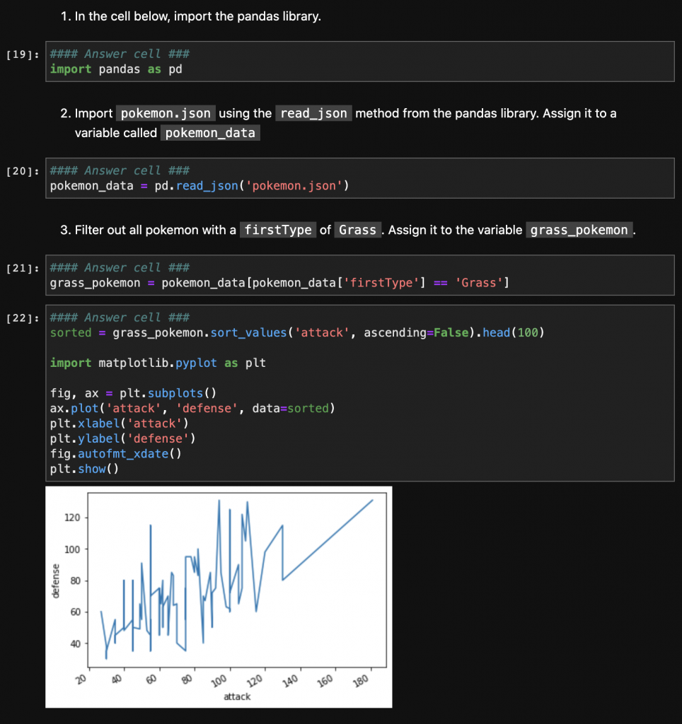 A (partially) answered Jupyter Notebook