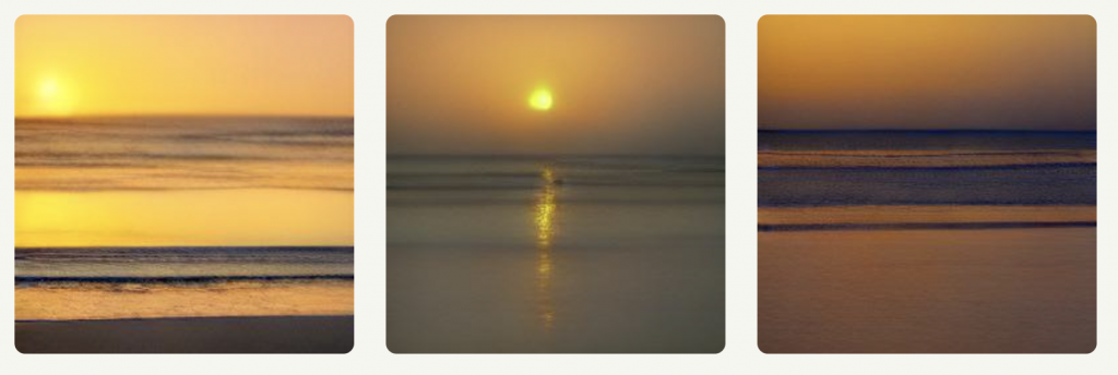 A beach sunset generated by DALL-E Mini