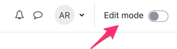 Screenshot of Moodle 4.0 edit button