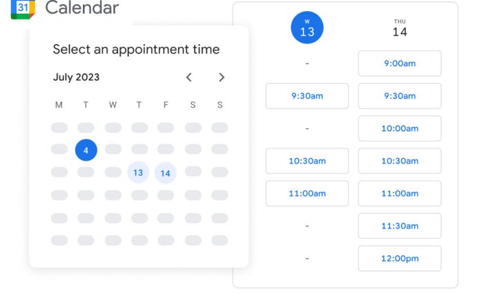 Google Calendar Appointment Scheduler