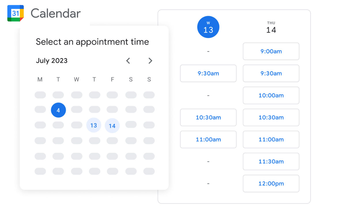 Google Calendar Appointment Scheduler