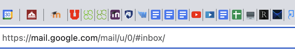 Multiple browser tabs shown