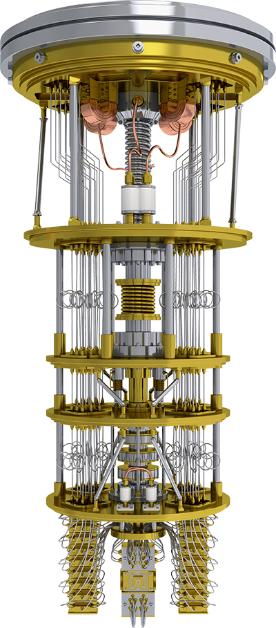 Digital image of a quantum computer.