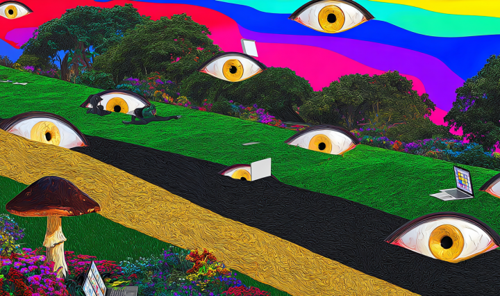 AI Generated glitchcore landscale