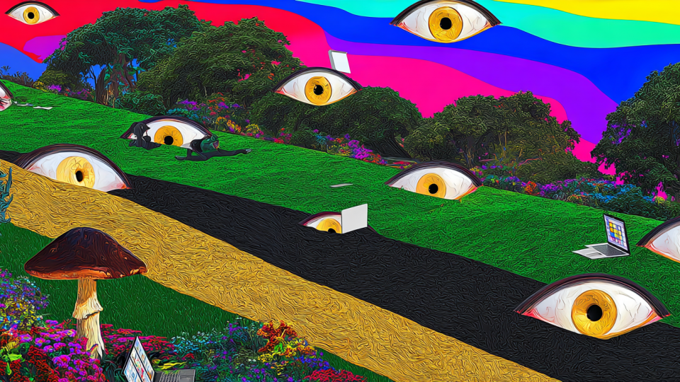 AI Generated glitchcore landscale