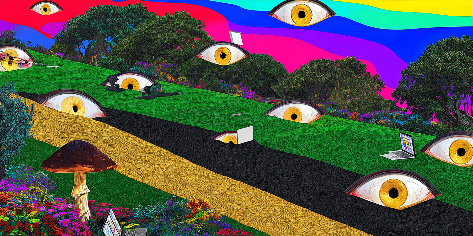 AI Generated glitchcore landscale