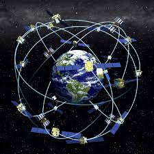 GPS Satellites circling the earth