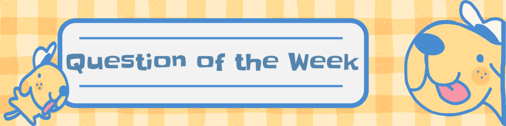 Yellow and blue banner featuring the ITS mascot, Wagley the dog, with text that reads "Question of the Week"